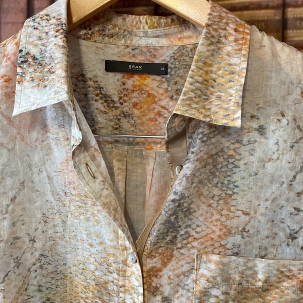 Brax snakeskin print button‎ up shirt